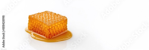 Honeycomb piece on a white ...