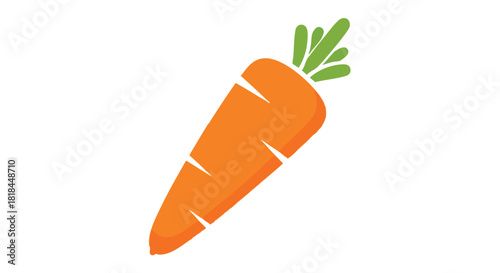 Whimsical carrot illustration against a plain backdrop promoting healthy eating and fresh produce using a clean and inviting graphic design