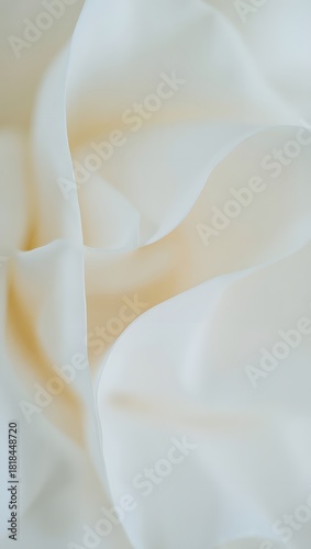Elegant abstract image of a softly folded white fabric