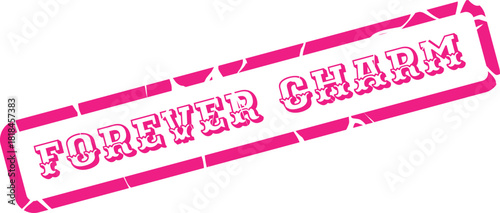 This vibrant pink Forever Charm stamp conveys enduring allure and captivating enchantment beautifully