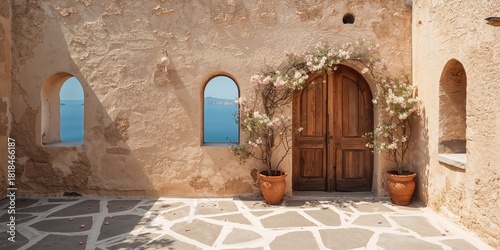 Fototapeta Naklejka Na Ścianę i Meble -  Water lilies floating on a pond with green water, ideal for background or layout use