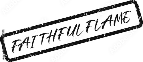 Powerful textured mark proclaiming faithful flame symbolizing enduring passion and unwavering dedication