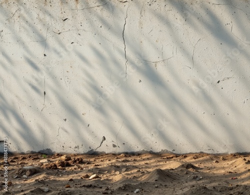 Textured Wall with Shadows and Ground