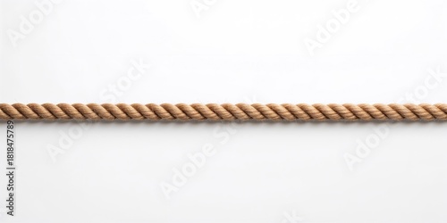 Hemp rope viewed from above for industrial or artistic use, emphasizing texture and material properties