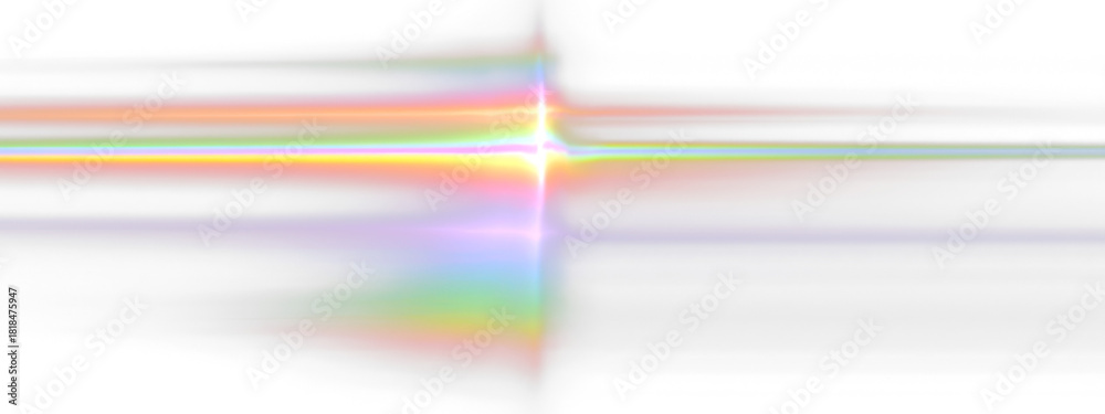Fototapeta premium Rainbow Light Overlay with Smooth Color Gradients Isolate on Transparent Background, cutout, png