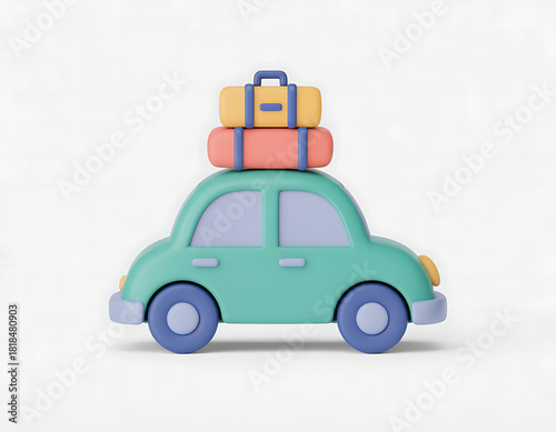 Car with luggage ready for travel and tourism