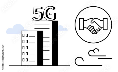 5G technology. 5G driving advanced connectivity solutions for seamless communication. 5G networks enabling global business collaboration. For technology, business growth, connectivity, innovation