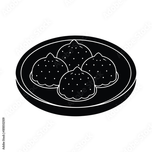 Moroccan Ghriba with Traditional Wooden Plate