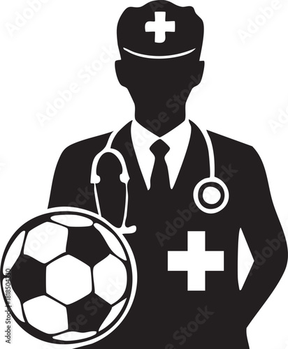 Sports Medicine Doctor Icon Vector