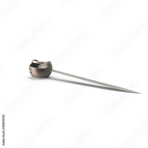 Photos Sharp metal cutlass sword with curved blade on transparent background