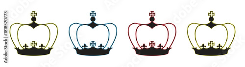 Regal Crown Vector Icons Monarchy and Royalty Symbol Set