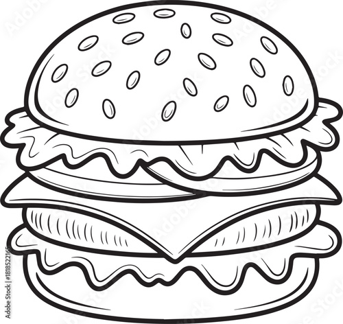 hamburger on a white background