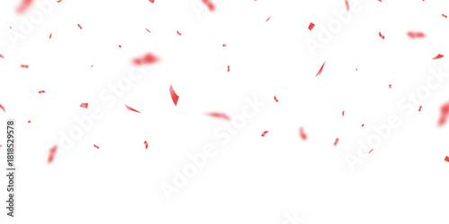 Beautiful red confetti pattern background. Zigzag pattern for celebration. Vector illustration of festive decoration.