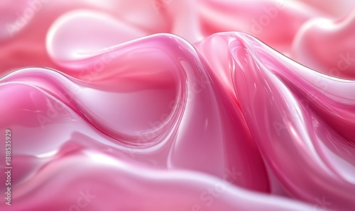 Abstract pink fluid smooth glossy material