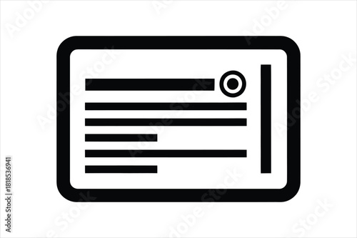 Certificate Or Document Icon With Circle