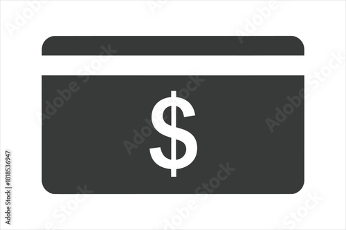 Credit Card Icon With Dollar Symbol