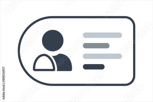 Person Information Card Simple Icon