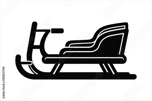 Classic Wooden Sleigh Winter Silhouette