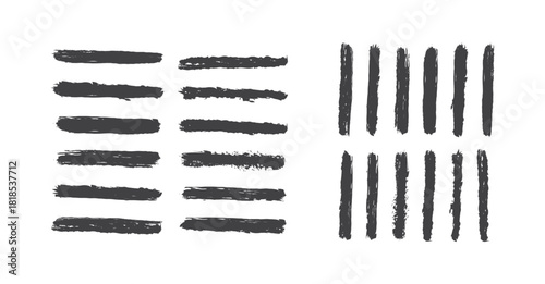 Collection of vector grunge brushes for creative design projects featuring various textures and strokes.