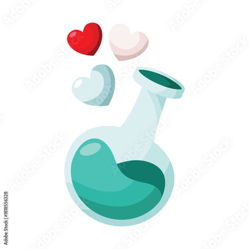 Love Potion Cartoon Illustration