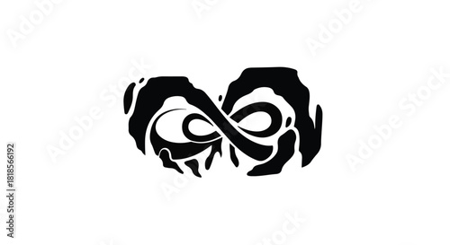 Symbol of endless connection and unity formed by intertwined hands