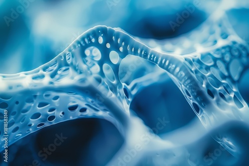 Abstract medical macro shot background in blue tone