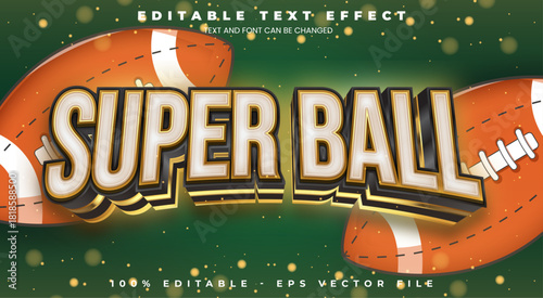 Obraz na płótnie Super Bowl editable text effect in modern trend style