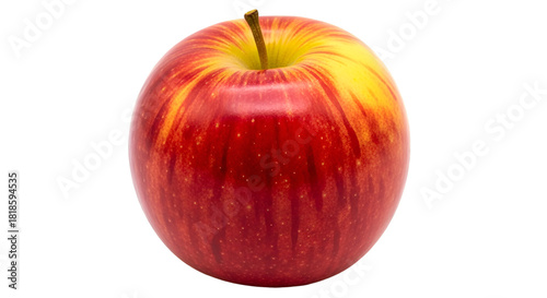 Red And Yellow Apple With Stem Keywords: apple, fruit, food, healthy, fresh, ripe, red, yellow