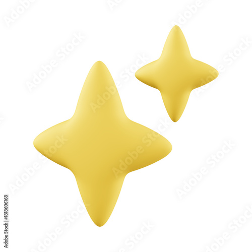 golden star isolated on white