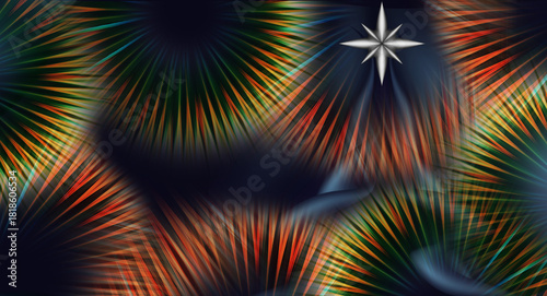 New Year and Christmas vector card graphic art