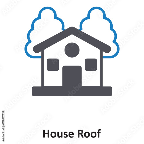 House Roof Vector icon which can easily modify or edit