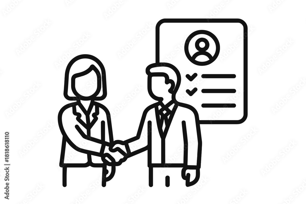 Obraz premium Professional business people shaking hands symbolizing successful agreement or partnership