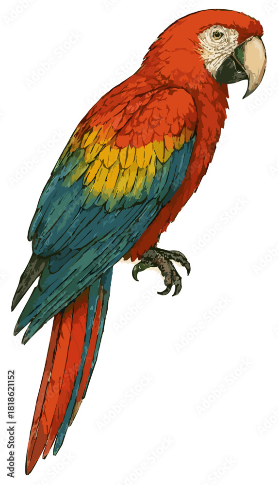 Obraz premium Ara macao illustration