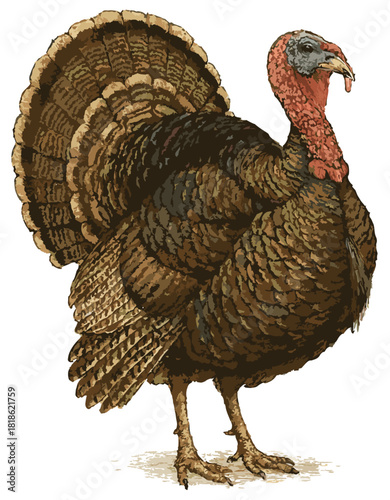 Meleagris gallopavo illustration