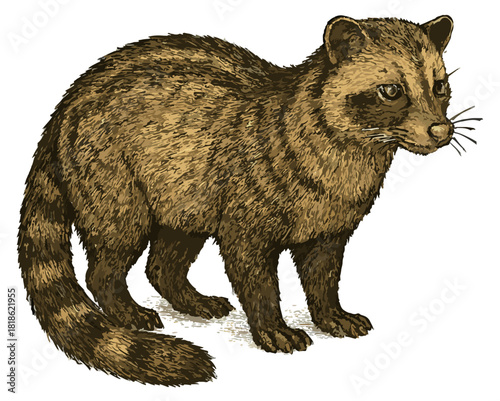 Paradoxurus hermaphroditus illustration