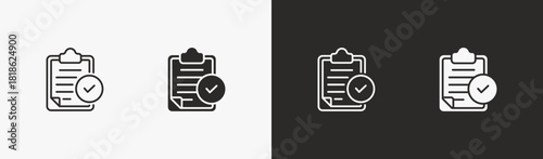 Assessment icon in black and white style collection.