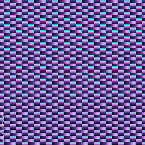 Purple gradient geometric weave seamless pattern background. Woven polymer surface background. Graphic design vector illustration for Cover Banner Backdrop Poster Flyer Party Decor Template Event Card
