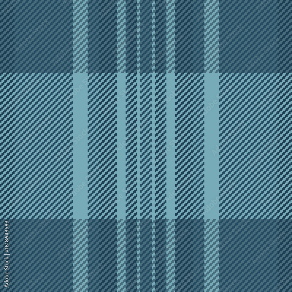 Obraz premium Detailed plaid pattern in cool tones. Ideal for backgrounds, textiles, and textures. Evokes feelings of comfort and tradition with a modern twist.