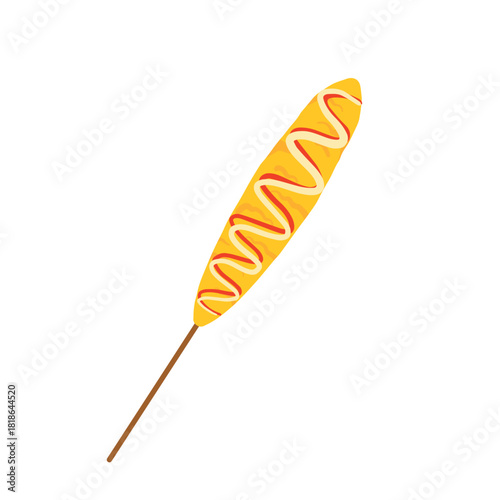 Egg roll stick  telur gulung Indonesian street food  vector illustration