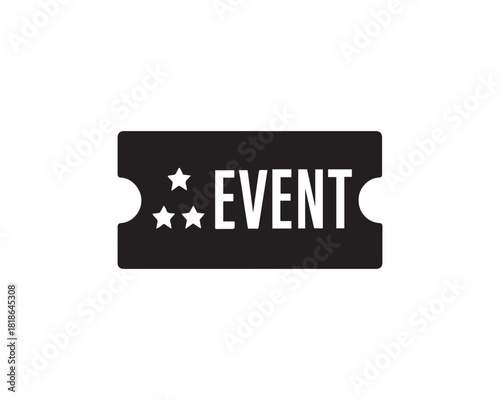 Event ticket icon vector design illustration