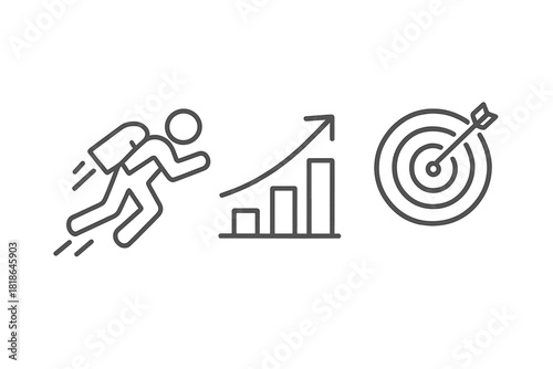 Business success, rapid progress, financial growth, and achieving corporate goals