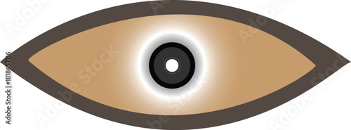 Yin yang symbol on a vintage vinyl record disc, isolated black and white vector illustration