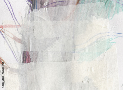 High-res scan of masking tape, transparent tape and torn paper textures for collage, craft and design projects. Organic handmade surfaces, realistic details for professional backgrounds and overlays.