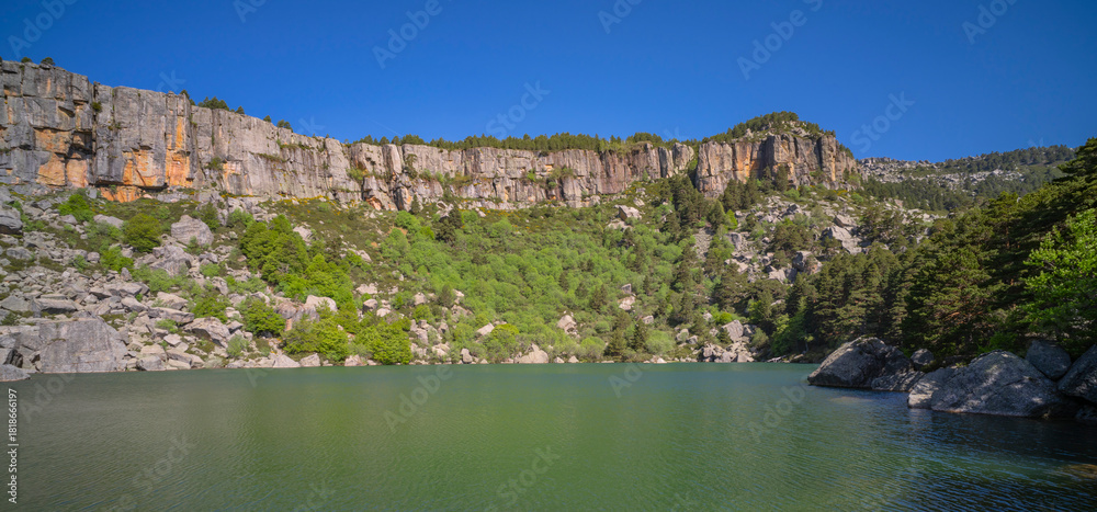 Fototapeta premium Glacial Lake, Laguna Negra y Circos Glaciares de Urbión Natural Park, Protected Area, Picos de Urbión, Soria, Castilla Y León, Spain, Europe