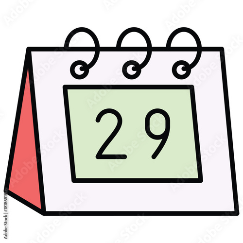 29 Calendar Date Icon Vector