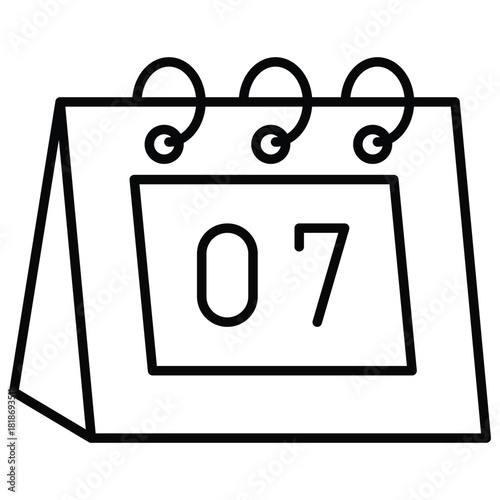07 Calendar Date Icon Vector