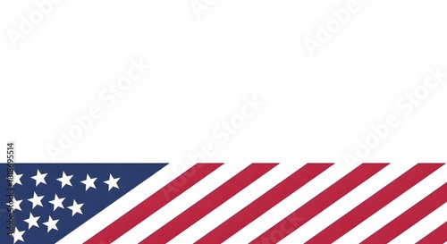 American flag pattern on white background stars and stripes