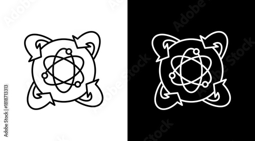 Quantum Nexus White Icon Set Design