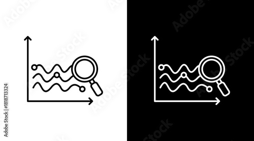 Data Wave White Icon Set Design