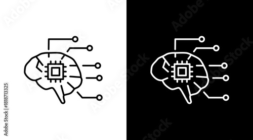 Neuro Vista White Icon Set Design